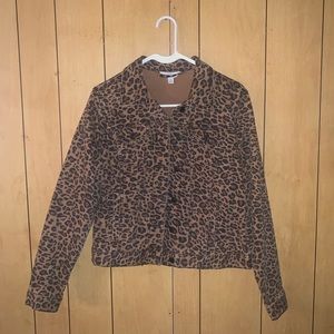 Leopard Denim Jacket